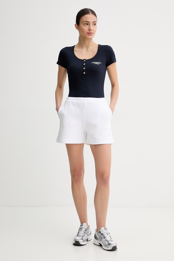 Guess Τοπ T-shirt γυναικείο X NORTH SAILS W6GP01.K2658 σκούρο μπλε SS26