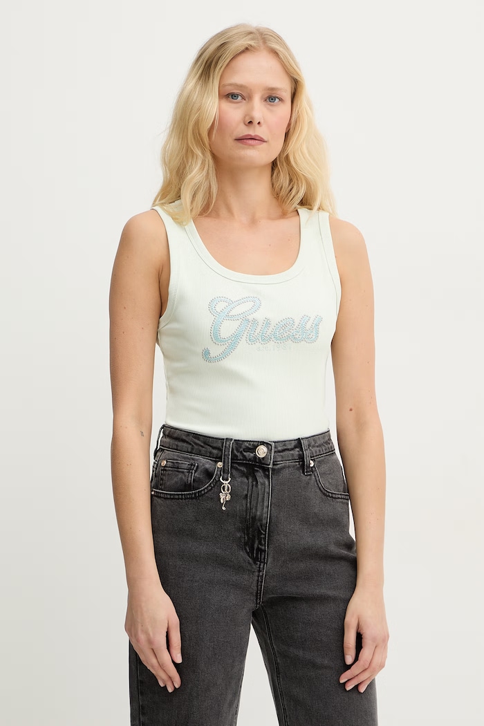 Guess Τοπ τοπ γυναικείο πράσινο W6GP22.K2954