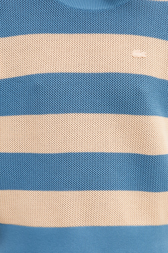 Lacoste tricou tricotat pentru femei, din bumbac albastru AF9859