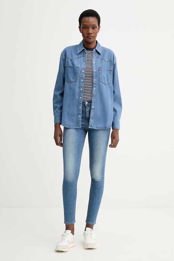 Bavlnené tričko Levi's ESSENTIAL HM 000KK.0018 tmavomodrá SS26