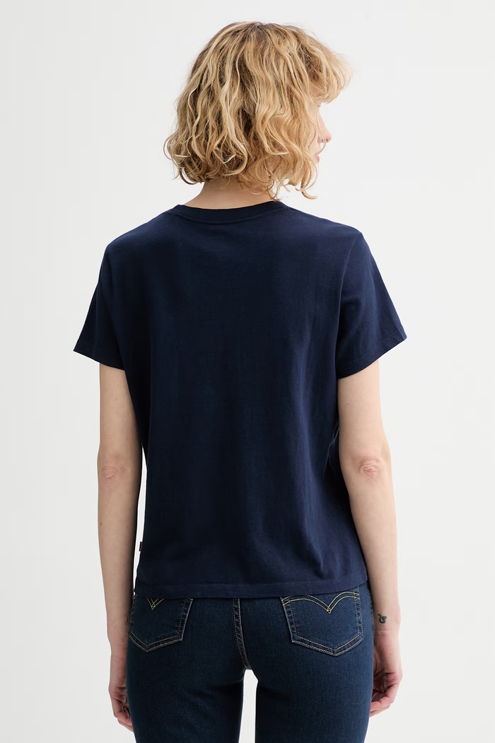 Oblečenie Bavlnené tričko Levi's GR T2 PERFECT 005GV tmavomodrá