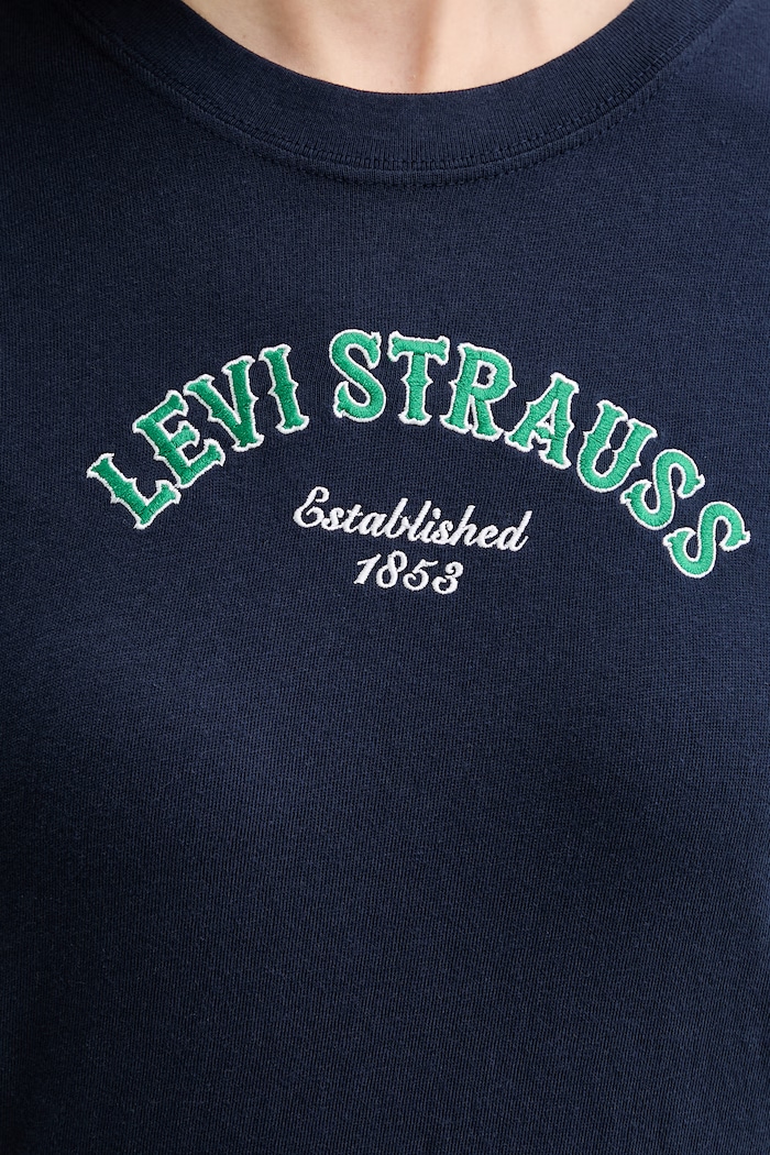 Bavlnené tričko Levi's GR T2 PERFECT 005GV tmavomodrá