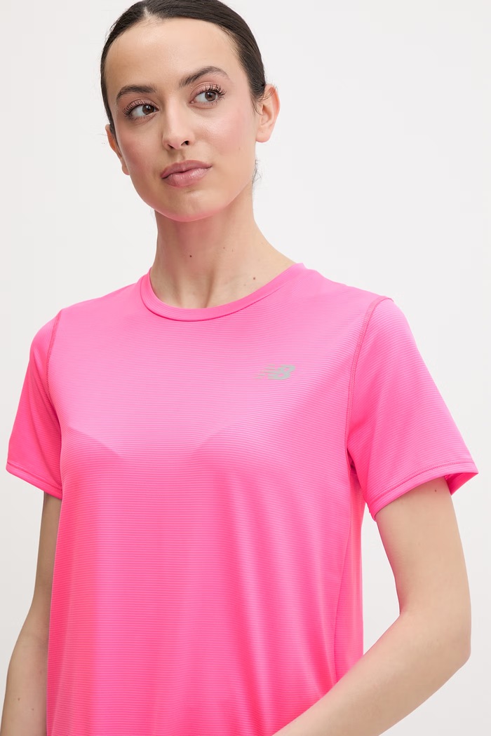 New Balance T-shirt treningowy damski różowy WT41222AAB