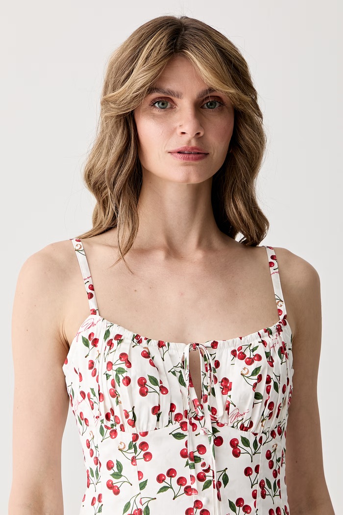 Guess bluză cu bretele pentru femei, din bumbac cu elastan MARILYN MONROE bej W6YH97.W4497