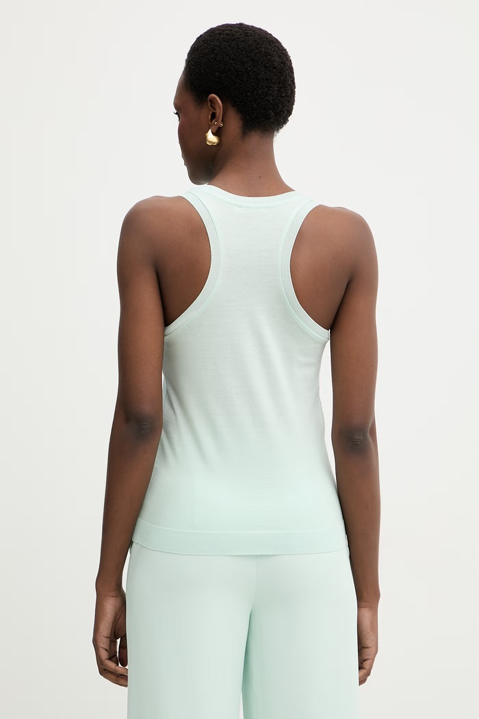 Patrizia Pepe top dámsky s lyocellom 2M4543.J419 tyrkysová SS26
