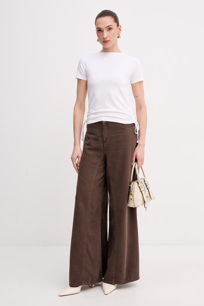 Patrizia Pepe tričko dámske bavlnené s elastanom 2M4549.J416 biela SS26