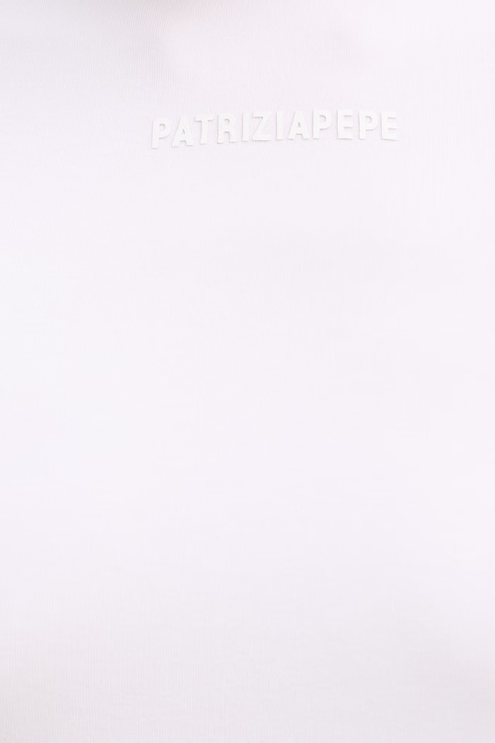 Patrizia Pepe tričko dámske bavlnené s elastanom 2M4549.J416 biela