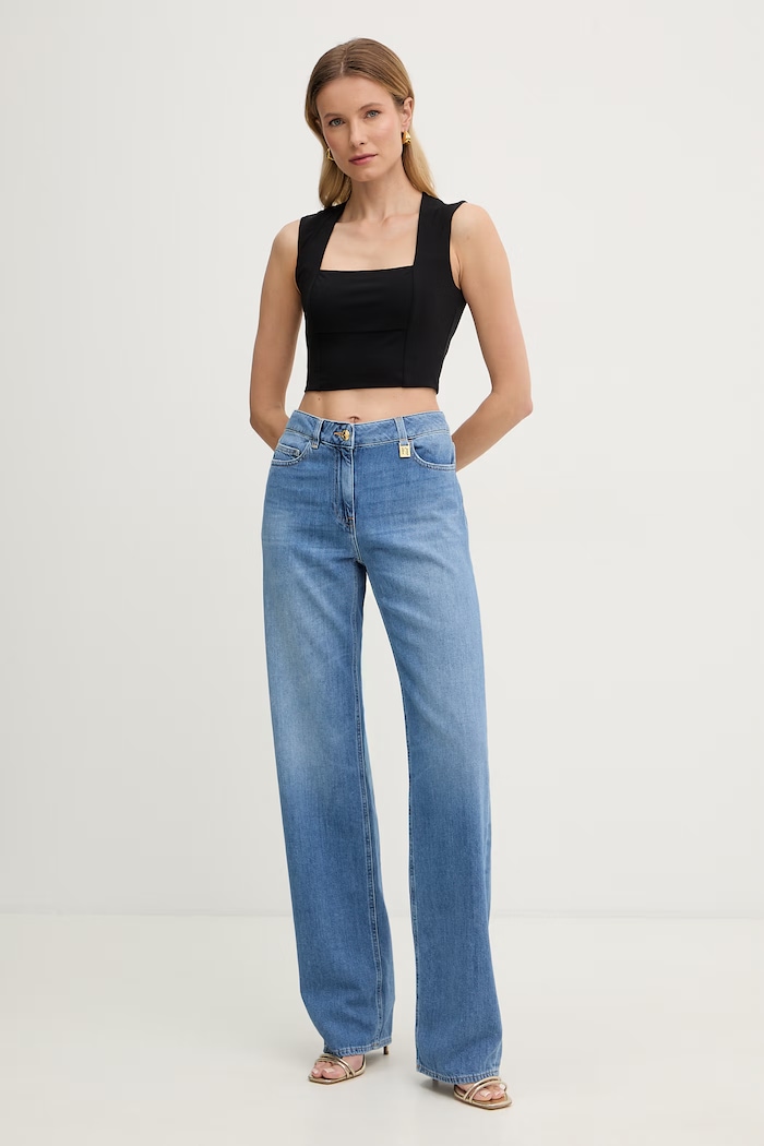 Patrizia Pepe crop top da donna 2M4556.JZ26 nero SS26