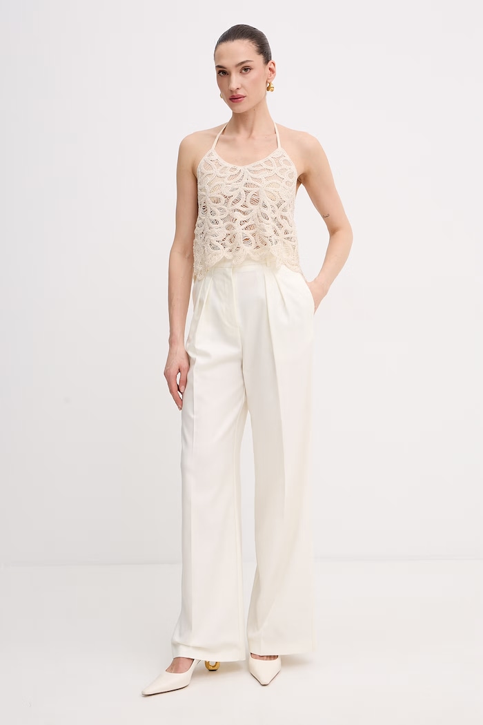 Patrizia Pepe top damski bawełniany 2M4563.A774 beżowy SS26
