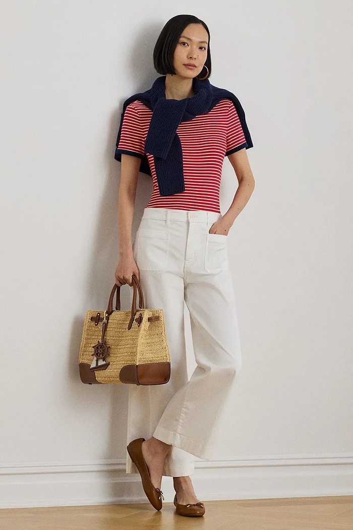 Îmbrăcăminte Lauren Ralph Lauren tricou basic pentru femei, din bumbac 200P09076 roz