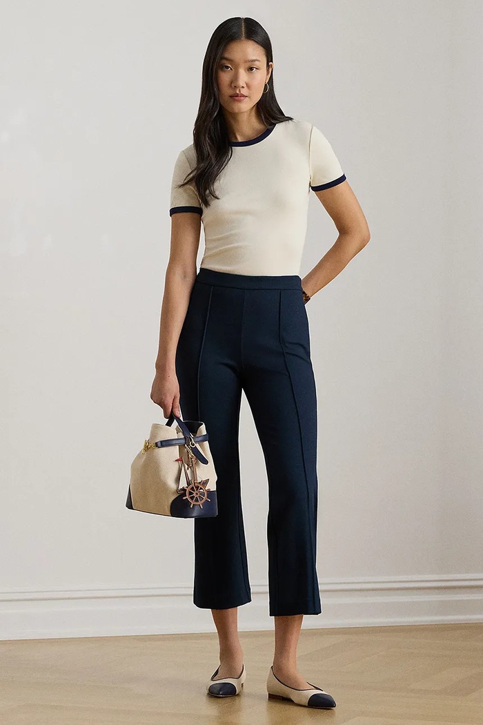Îmbrăcăminte Lauren Ralph Lauren tricou basic pentru femei, cu bumbac 200P09077 bej