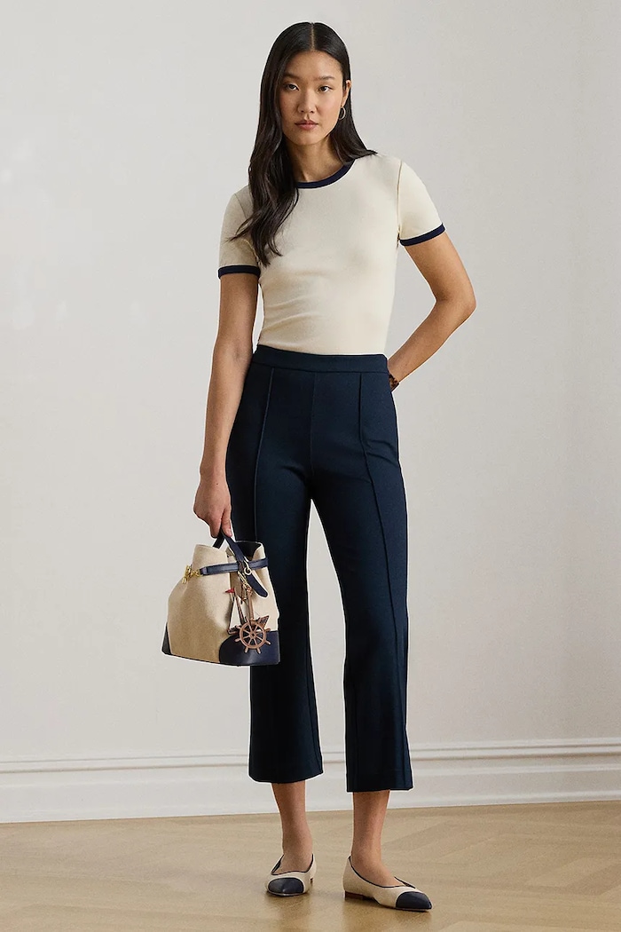 Îmbrăcăminte Lauren Ralph Lauren tricou basic pentru femei, cu bumbac 200P09077 bej