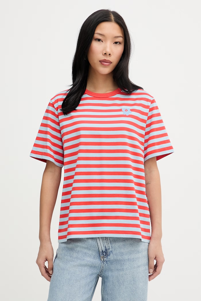 Marimekko tricou pentru femei, din bumbac rosu 095080