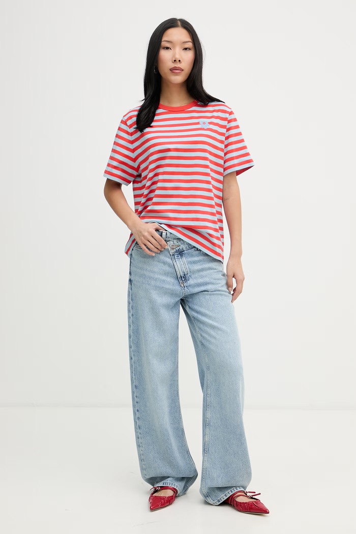 Marimekko tricou pentru femei, din bumbac 095080 rosu SS26