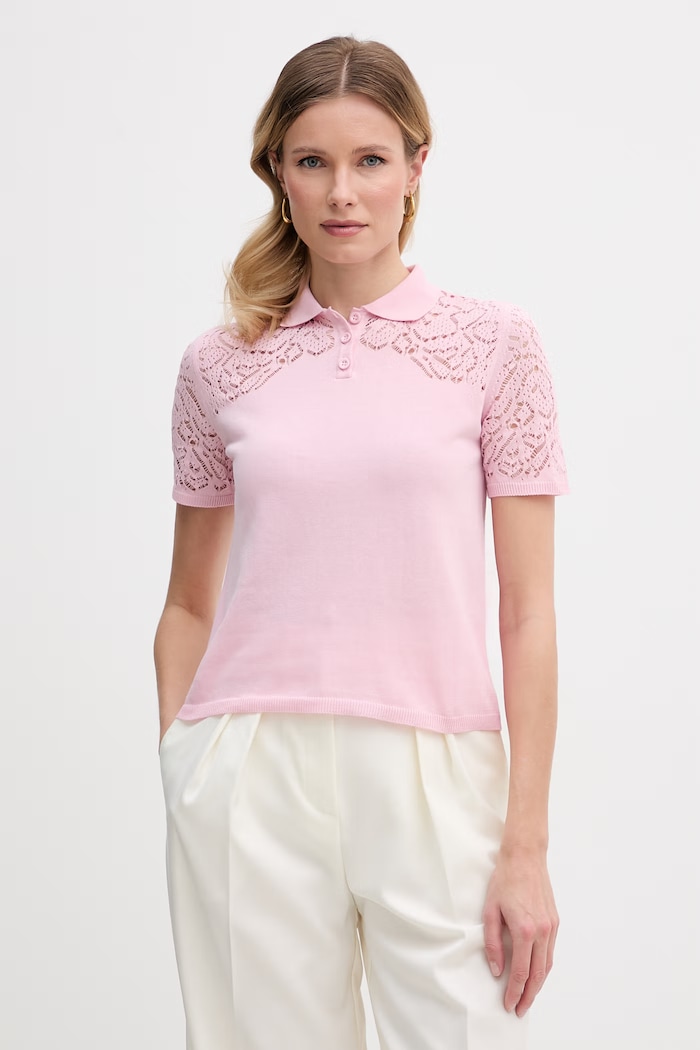 Max&Co. polo tričko dámske bavlnené MCOLONZA ružová 2616361043200