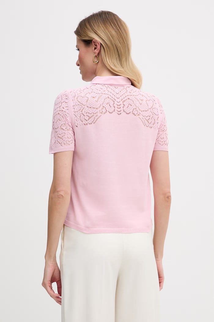Oblečenie Max&Co. polo tričko dámske bavlnené MCOLONZA 2616361043200 ružová