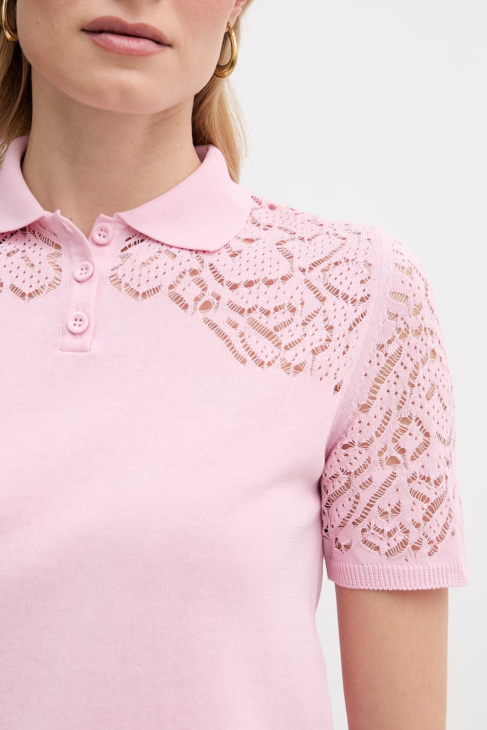 Max&Co. polo tričko dámske bavlnené MCOLONZA 2616361043200 ružová