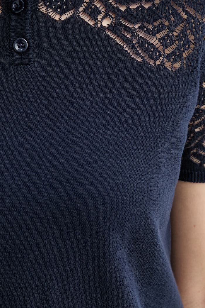 Max&Co. polo tričko dámske bavlnené MCOLONZA 2616361043200 tmavomodrá