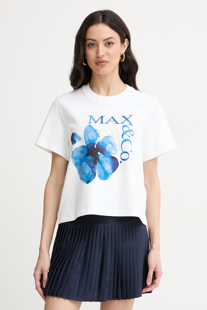 Max&Co. тениска дамска от памук MCOMAMBO бял 2616971034200