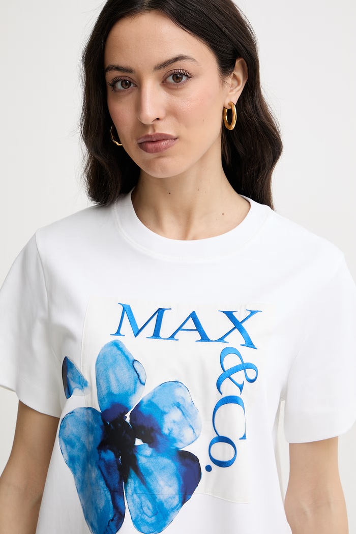 Max&Co. тениска дамска от памук MCOMAMBO бял 2616971034200