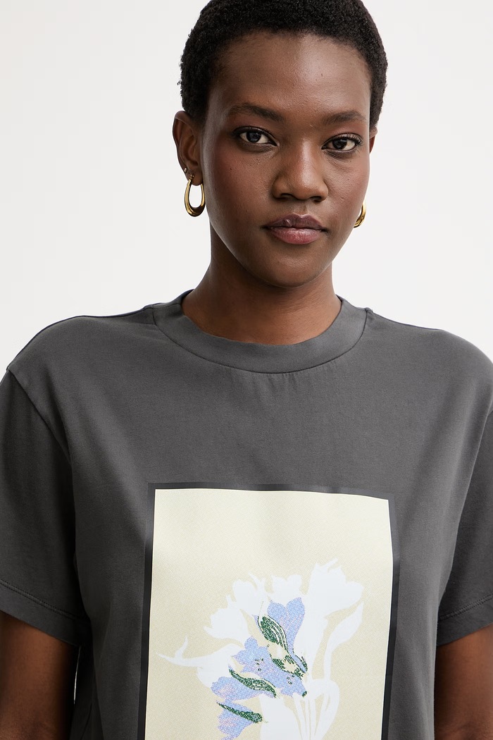 Ρούχα Max&Co. T-shirt γυναικείο βαμβακερό MCOOGNUNO 2616971054200 γκρί