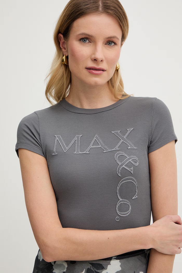 Max&Co. tričko dámske z modalu MCLGIRONE sivá 2618971022200