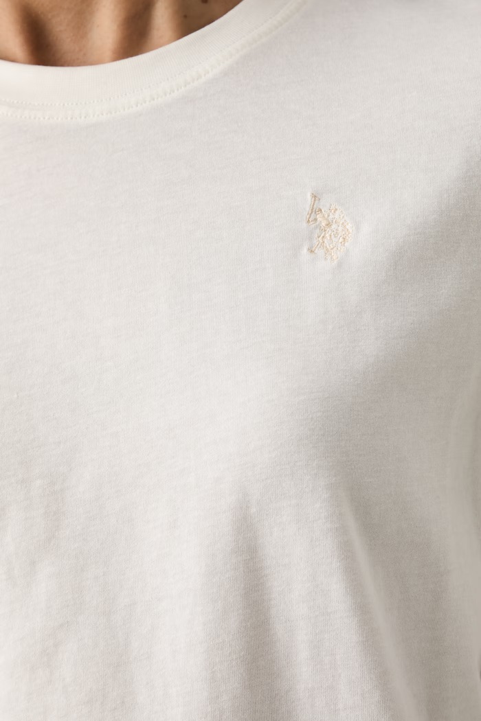 U.S. Polo Assn. tričko dámske bavlnené CREW NECK WUP0634 béžová