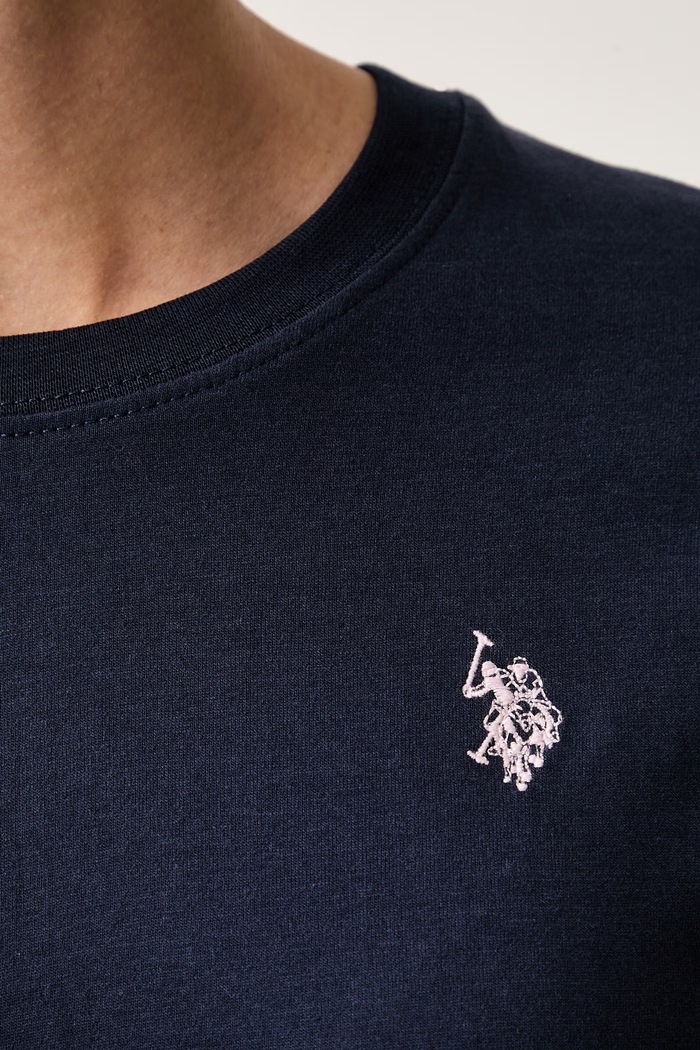 U.S. Polo Assn. T-shirt damski bawełniany CREW NECK WUP0634 granatowy