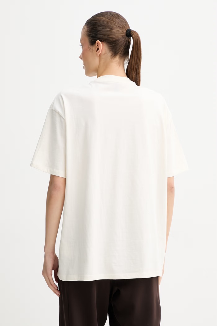Ρούχα The North Face T-shirt γυναικείο βαμβακερό Essential Simple Dome NF0A8EVXQLI1 μπεζ