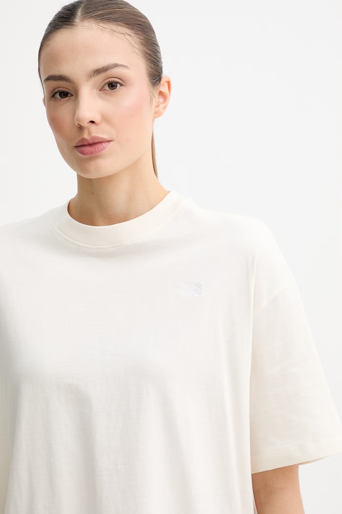 The North Face T-shirt γυναικείο βαμβακερό Essential Simple Dome μπεζ NF0A8EVXQLI1