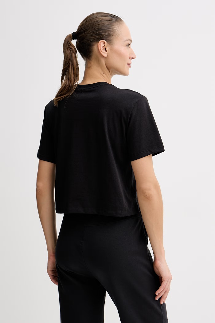 Ρούχα The North Face basic t-shirt γυναικείο βαμβακερό Evolution Simple Dome NF0A8FDHJK31 μαύρο