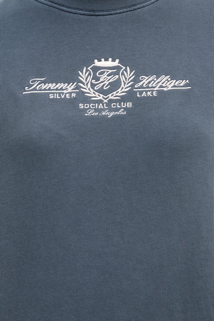 Tommy Hilfiger дамска тениска от памук WW0WW48713 тъмносин