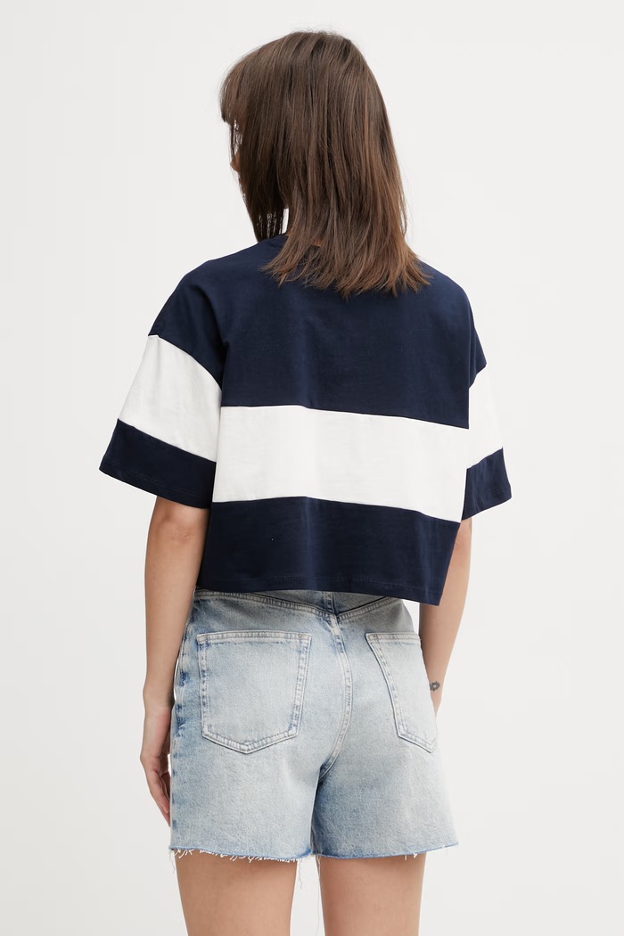 Oblečenie Tommy Jeans tričko dámske bavlnené DW0DW18706 tmavomodrá