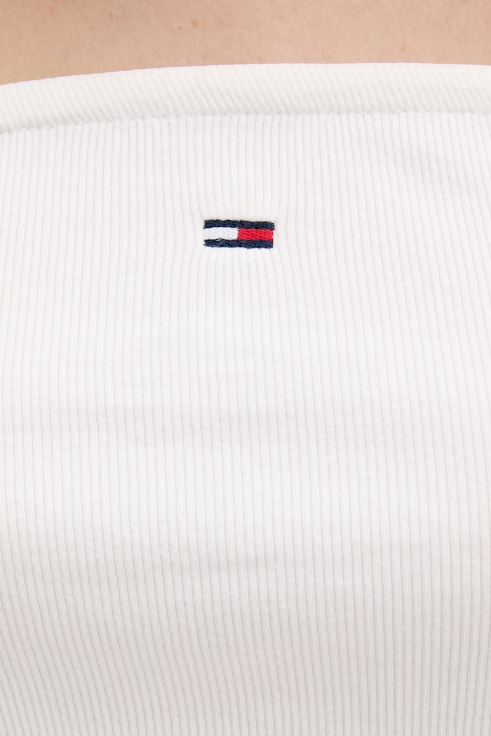 Tommy Jeans top damski z bawełną DW0DW22263 beżowy