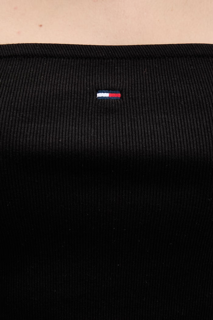 Tommy Jeans top damski z bawełną DW0DW22263 czarny