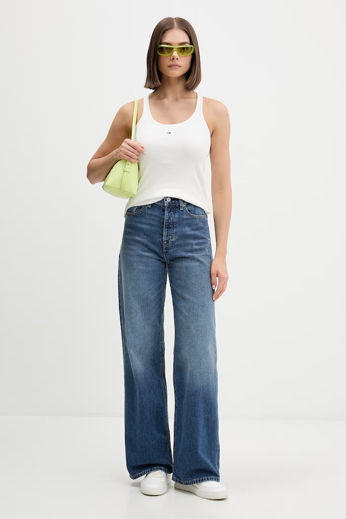 Tommy Jeans bokserka damska bawełniana z elastanem DW0DW22264 beżowy SS26