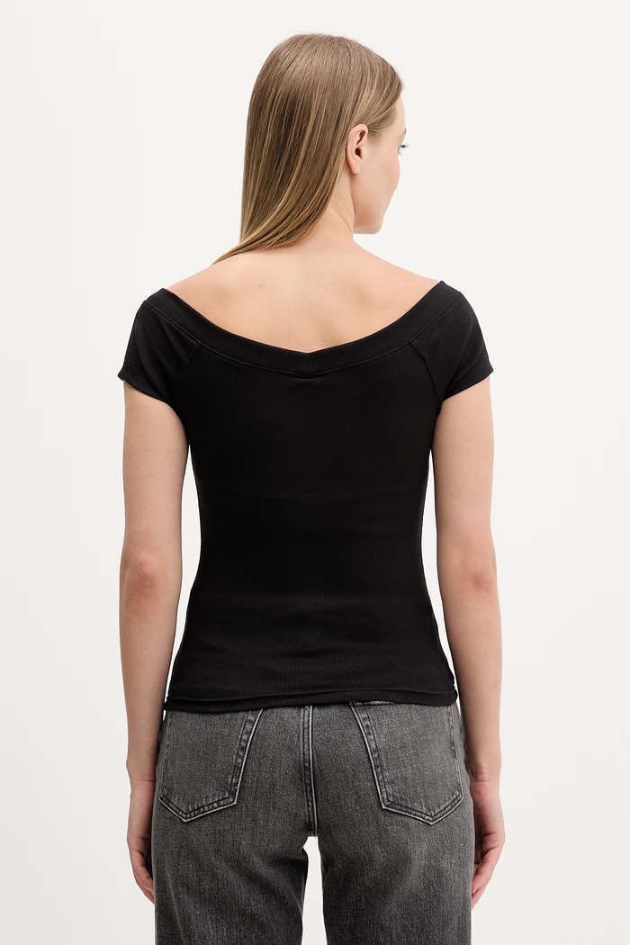 Oblečenie Tommy Jeans tričko dámske s bavlnou DW0DW22265 čierna
