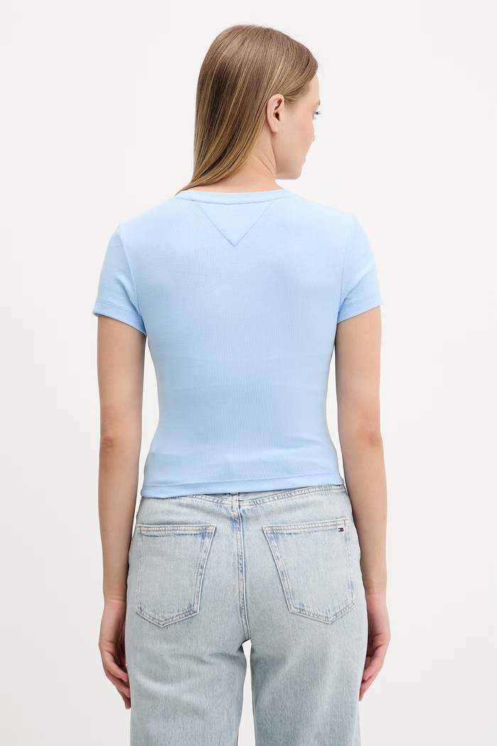 Oblečenie Tommy Jeans tričko dámske s bavlnou DW0DW22272 modrá