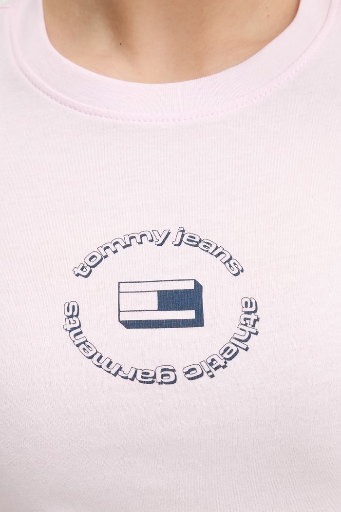 Tommy Jeans basic tričko dámske bavlnené ružová DW0DW22273