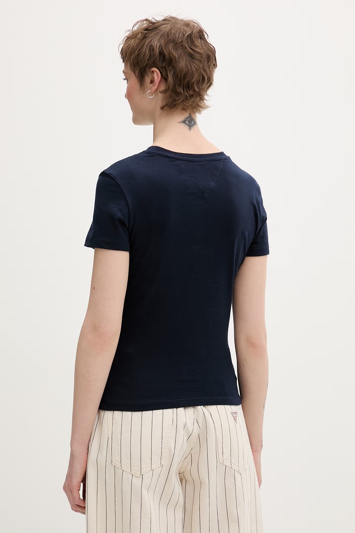 Oblečenie Tommy Jeans basic tričko dámske bavlnené DW0DW22273 tmavomodrá