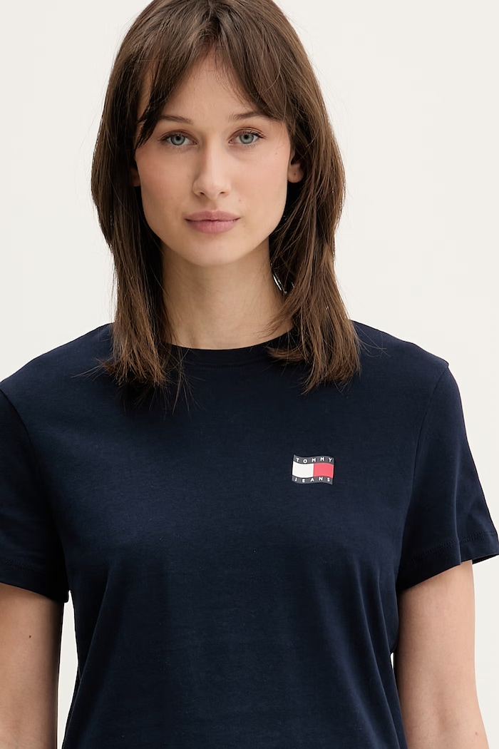 Tommy Jeans tričko dámske bavlnené tmavomodrá DW0DW22274