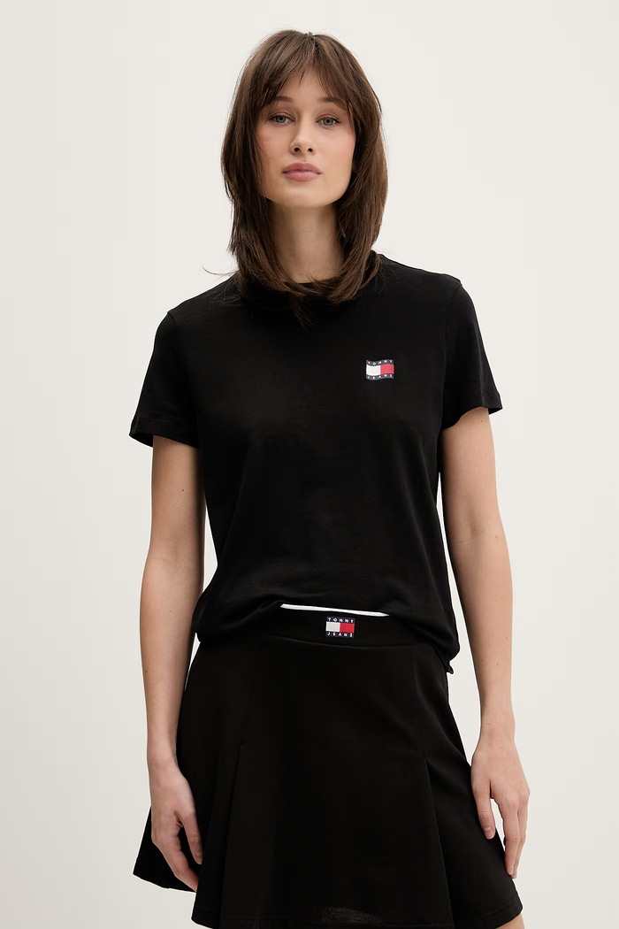 Oblečenie Tommy Jeans tričko dámske bavlnené DW0DW22274 čierna