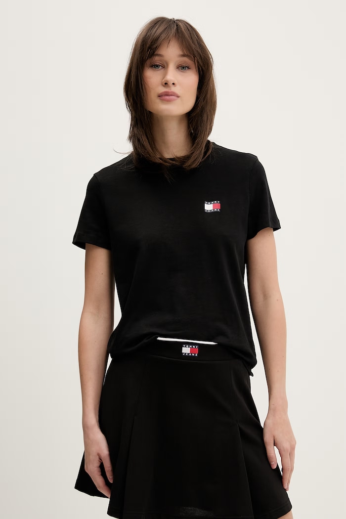 Oblečenie Tommy Jeans tričko dámske bavlnené DW0DW22274 čierna