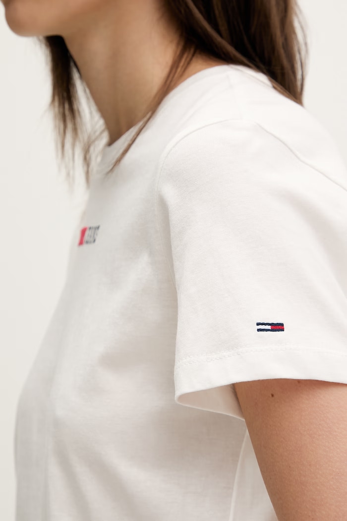 Tommy Jeans tričko dámske bavlnené DW0DW22277 béžová