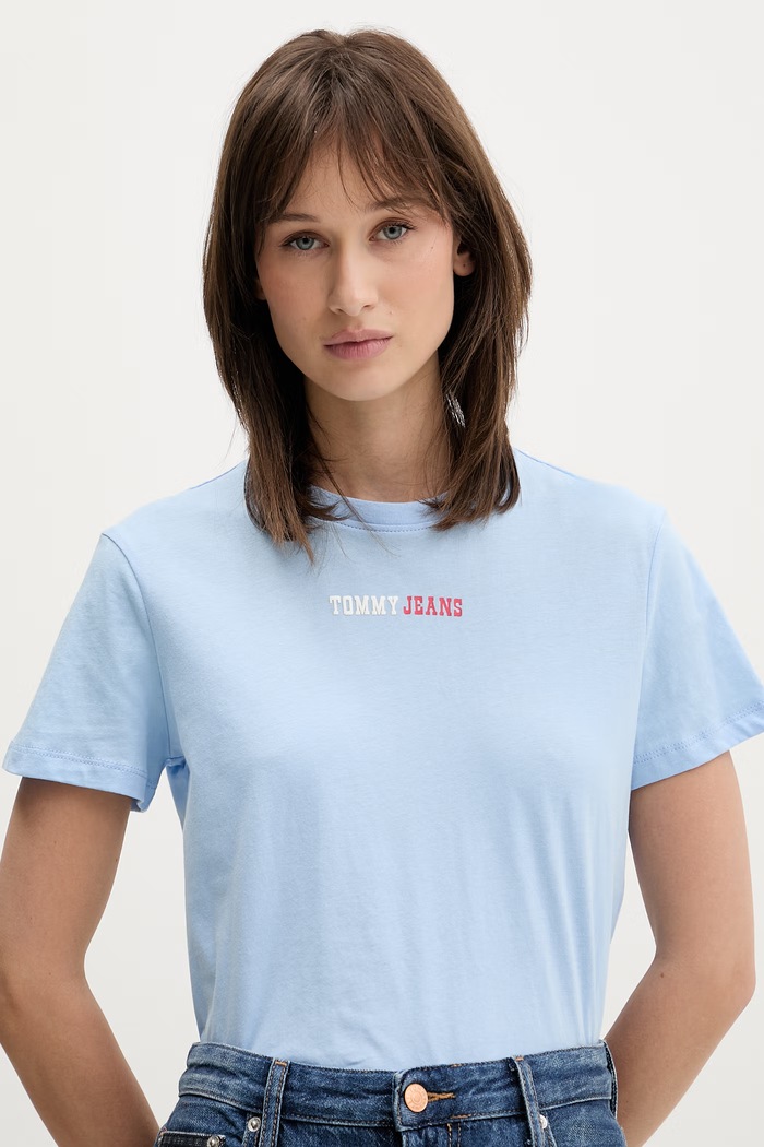 Tommy Jeans tričko dámske bavlnené modrá DW0DW22277