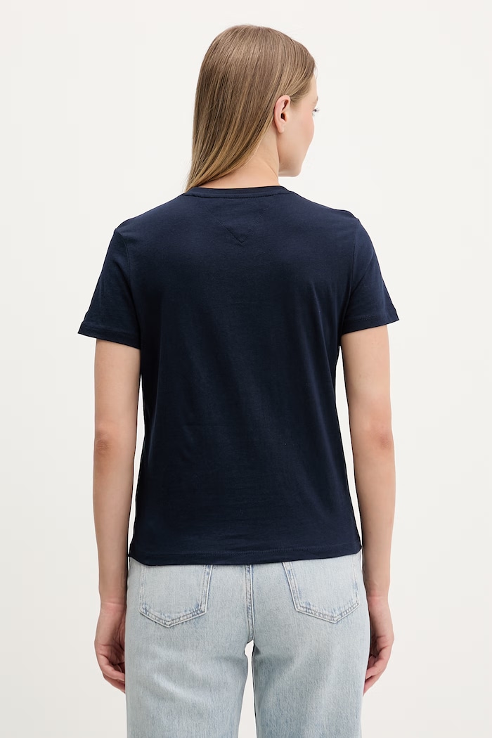 Oblečenie Tommy Jeans tričko dámske bavlnené DW0DW22277 tmavomodrá