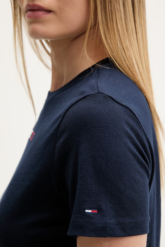 Tommy Jeans tričko dámske bavlnené DW0DW22277 tmavomodrá
