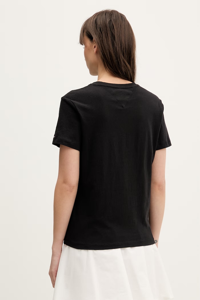 Oblečenie Tommy Jeans tričko dámske bavlnené DW0DW22277 čierna