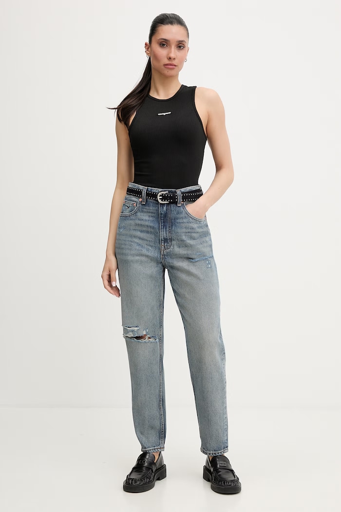 Tommy Jeans τοπ γυναικείο DW0DW22282 μαύρο SS26