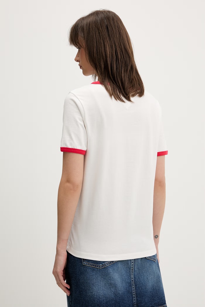 Oblečenie Tommy Jeans tričko dámske bavlnené DW0DW22306 béžová